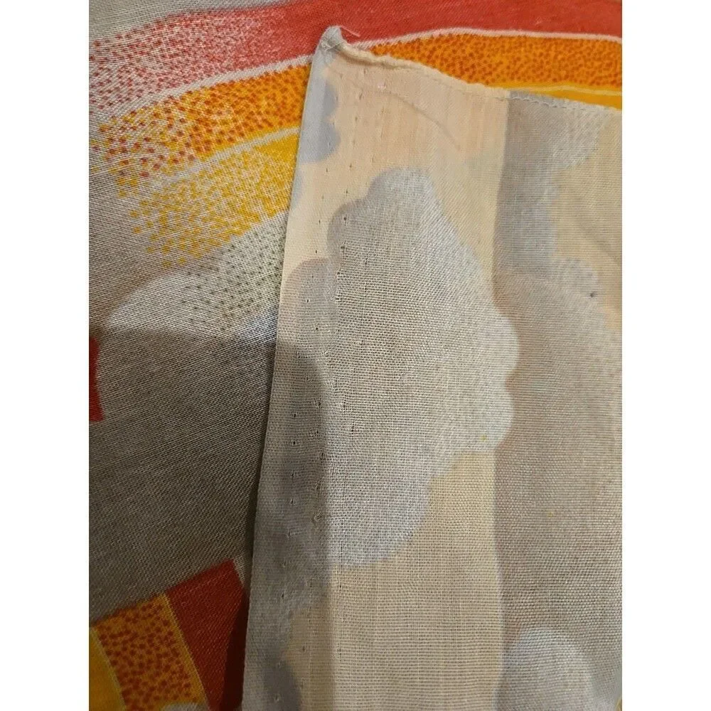 Vintage RN 64155 1 Full Bed Rainbow Cloud Flat Sheet 77 x 97